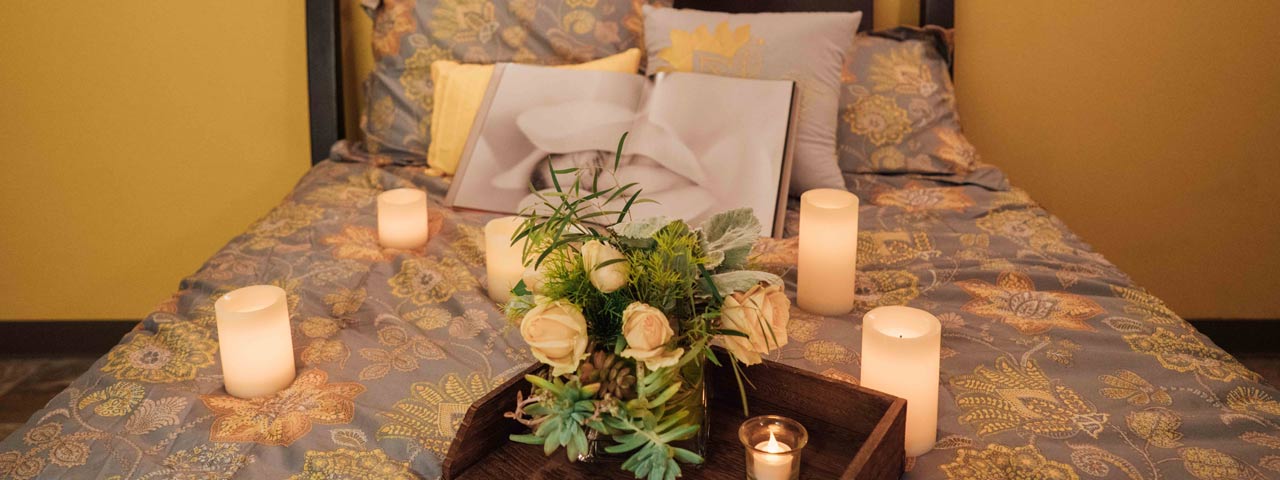 Bed with Candles